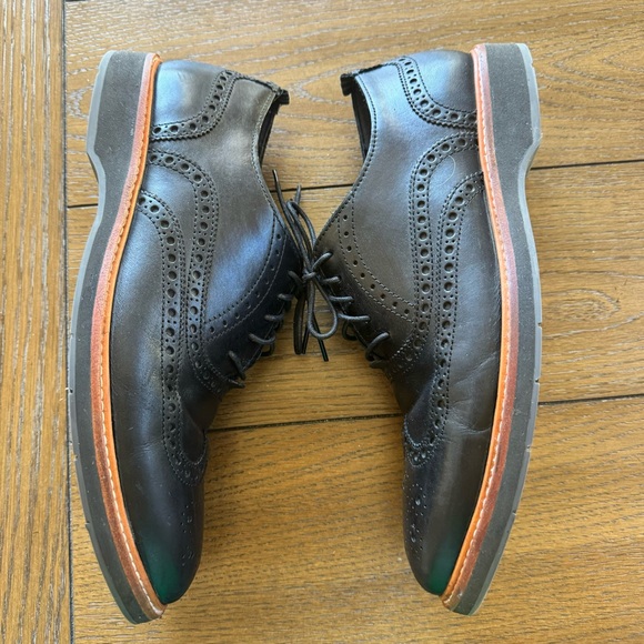 Cole Haan Men\'s Oxford Wing Tip Morris Leather Dress Shoes; Black main image 9